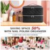 DreamGenius Nail Polish Organizer Case Holds 42 Bottles, Portable Double-Layer Nail Polish Storage Bag with Adjustable Dividers for Manicure Tools, Black view 3