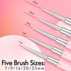 Yasterd Nail Art Brushes, 5pcs Long Nail Art Line Brushes for Details, Fine Designs, Thin Nail Design Brush Set Gel Polish Painting Pens Nail Brushes for Nail Art Sizes 7/9/14/20/25mm view 2