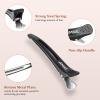 AIMIKE 12pcs Professional Hair Clips for Styling Sectioning, Non Slip No-Trace Duck Billed Hair Clips with Silicone Band, Salon and Home Hair Cutting Clips for Hairdresser, Women, Men -Black 4.3 Long view 4