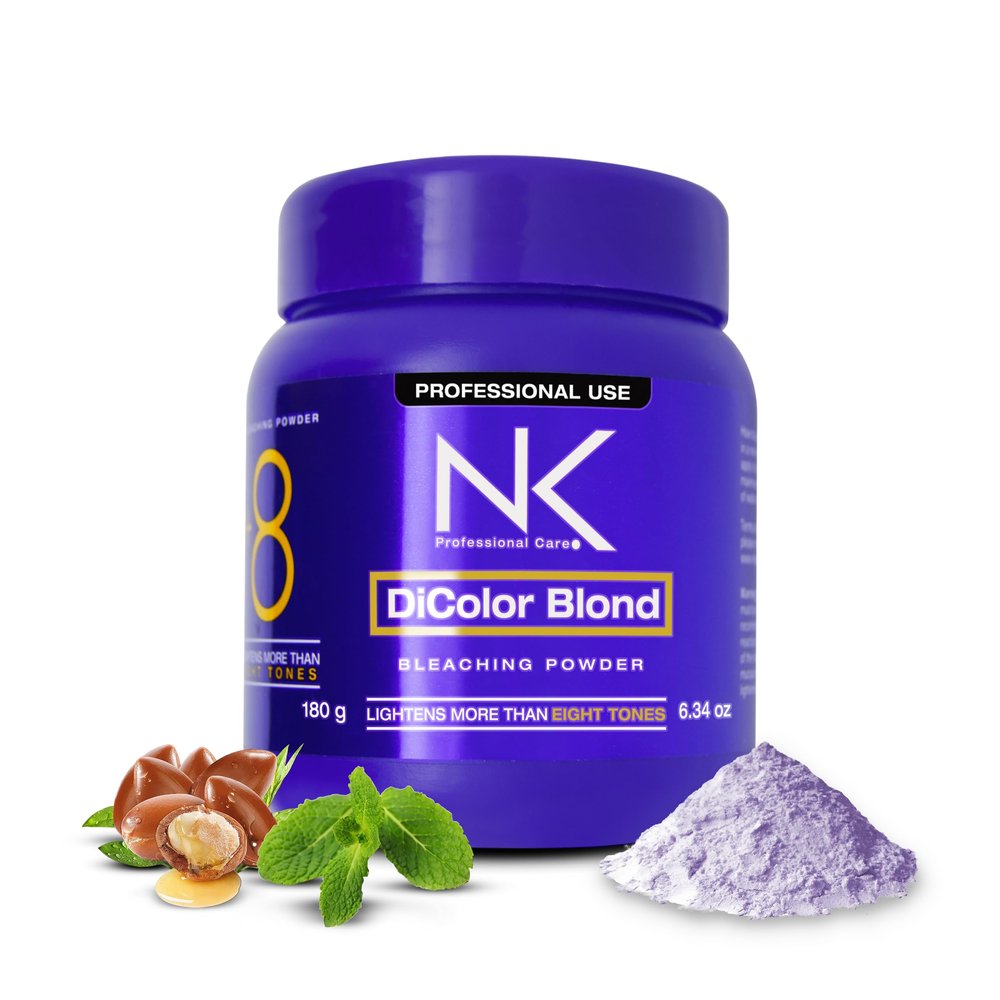 NK Professional Care DiColor Blonde | bleaching powder | lightener for hair | Lightens +8 shades without damaging the hair strand. 180 g