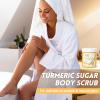 ANAI RUI Turmeric Body Scrub Exfoliator, Sugar Scrub for Exfoliating, Smoothing, Hydrating Skin, Face & Body Scrub with Turmeric, Face Body Hand and Foot Scrub, Moisturizing Body SkinCare, 9 OZ view 3