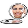 OMIRO 1X/10X Magnifying Compact Mirror with PU Leather, Ultra-Portable for Purses and Travel, Round Black view 1