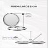 OMIRO 1X/10X Magnifying Compact Mirror with PU Leather, Ultra-Portable for Purses and Travel, Round Black view 4