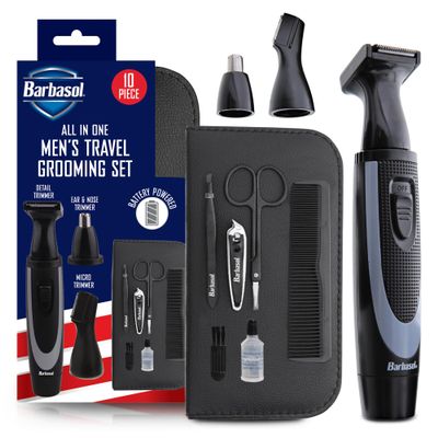 Barbasol CBG15000KIT 10 Piece Men's Travel Grooming Set