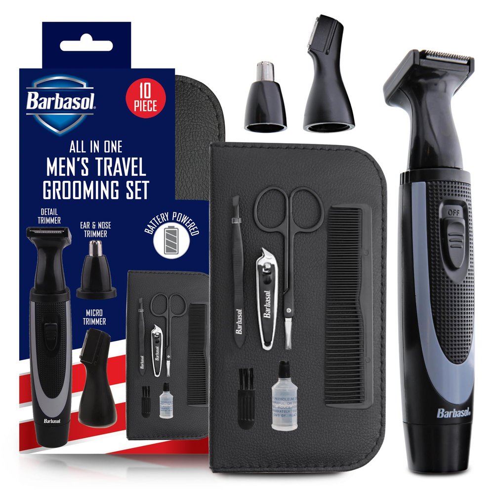 Barbasol CBG15000KIT 10 Piece Men's Travel Grooming Set