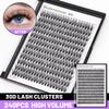 Bodermincer 7D/10D/20D/30D/40D/50D/60D/80D/100D Lash Cluster 240pcs D Curl Individual Cluster Eyelashes Fluffy false Eyelashes Extension Lash Cluster DIY at Home (30D-16mm) view 2