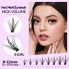 Bodermincer 7D/10D/20D/30D/40D/50D/60D/80D/100D Lash Cluster 240pcs D Curl Individual Cluster Eyelashes Fluffy false Eyelashes Extension Lash Cluster DIY at Home (30D-16mm) view 4