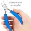5 Pack Thick Nail Clippers Set, Ingrown Toenail Cutters Pedicure Clippers, Super Sharp Curved Blade Tool, Nail Clippers for Thick Nail and Toenail Senior Nail Clippers with Easy Grip Rubber Handle view 3
