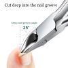 5 Pack Thick Nail Clippers Set, Ingrown Toenail Cutters Pedicure Clippers, Super Sharp Curved Blade Tool, Nail Clippers for Thick Nail and Toenail Senior Nail Clippers with Easy Grip Rubber Handle view 4
