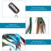 Beaupretty 3PCS Feather Hair Clips Peacock Feather Hair Extension with Clip Comb for Women Girls for Masquerade Halloween Carnival Cosplay Parties view 3
