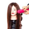 Mannequin Head with 60% Real Hair, Hairdresser Practice Training Head Cosmetology Manikin Doll Head with 9 Tools and Desktop Stand, Air Cushion Comb,Makeup On (Brown) view 2
