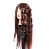 Mannequin Head with 60% Real Hair, Hairdresser Practice Training Head Cosmetology Manikin Doll Head with 9 Tools and Desktop Stand, Air Cushion Comb,Makeup On (Brown) view 4