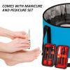 JSVSLTD Foot Bath Basin 30L Collapsible Bucket, Portable Foot Soak Tub Feet Soaking Bucket for Outdoor Travel, Camping, Fishing(Blue) view 2