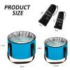 JSVSLTD Foot Bath Basin 30L Collapsible Bucket, Portable Foot Soak Tub Feet Soaking Bucket for Outdoor Travel, Camping, Fishing(Blue) view 3