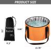 JSVSLTD Foot Bath Basin 20L Collapsible Bucket, Portable Foot Soak Tub Feet Soaking Bucket for Outdoor Travel, Camping, Fishing(Orange) view 2