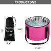JSVSLTD Foot Bath Basin 20L Collapsible Bucket, Portable Foot Soak Tub Feet Soaking Bucket for Outdoor Travel, Camping, Fishing(Pink) view 2