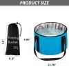 JSVSLTD Foot Bath Basin 20L Collapsible Bucket, Portable Foot Soak Tub Feet Soaking Bucket for Outdoor Travel, Camping, Fishing(Blue) view 2