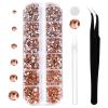 3792 Pcs Sliver AB Crystal Flatback Rhinestones Set for Nail, Art, Crafts, Makeup, Tumblers Glitter Round with Tweezers and Picking Pen(SS6~SS20) view 1