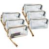 6Pcs Waterproof Cosmetic Bags PVC Transparent Zippered Toiletry Bag with Handle Strap Portable Clear Makeup Bag Pouch for Bathroom, Vacation and Organizing view 1