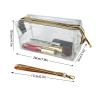 6Pcs Waterproof Cosmetic Bags PVC Transparent Zippered Toiletry Bag with Handle Strap Portable Clear Makeup Bag Pouch for Bathroom, Vacation and Organizing view 3