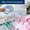 Extguds Disposable Travel Set: Bed Sheet1+Duvet Cover1+Pillow case2+Bath Towels2+Shower Caps2+Plastic Bathtub Bag2+Toilet Seat Covers2+Compression face Towel8+Toothbrushes2+Slippers2 view 4