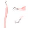 Eyelash Tweezers for Extensions Fiber Tip Lash Tweezers Professional Lash Extension Tweezers for Volume Fans &isolation & Pick up Single Lashes Volume Lash Tweezers Pink view 1