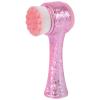 Beomeen Face Brush 2 in 1, Facial Cleansing Exfoliating Brush with Ultra Fine Soft Bristles for Pore Deep Cleansing Silicone Double Side Face Wash Scrub Brush for Skin Care, Ice Flower Pink view 1
