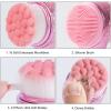 Beomeen Face Brush 2 in 1, Facial Cleansing Exfoliating Brush with Ultra Fine Soft Bristles for Pore Deep Cleansing Silicone Double Side Face Wash Scrub Brush for Skin Care, Ice Flower Pink view 3