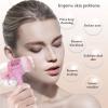 Beomeen Face Brush 2 in 1, Facial Cleansing Exfoliating Brush with Ultra Fine Soft Bristles for Pore Deep Cleansing Silicone Double Side Face Wash Scrub Brush for Skin Care, Ice Flower Pink view 4