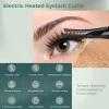 Heated Eyelash Curler, USB Rechargeable Electric Heating Eyelash Curler for Women, 3 Temperature Modes 2 in 1 Clip-Type Eyelash Curler with Built-in Comb Fast Heating & Long Lasting view 2