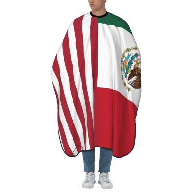 Hair Cutting Cape with Adjustable Neck Straps for Men Women, Breathable Styling Professional Hair Salon Cape Apron, Compatible with USA Mexico Flag Anti-Static Funny Large Hair Color Capes