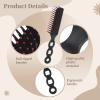 Anjetan 100 Packs Hair Brushes, Anti Entangling Hair Brushes Anti Static Massage Combs, Disposable Plastic Hair Combs for Curly Wet Dry Hair for Homeless, Shelter, Hotel, Nursing Home view 3