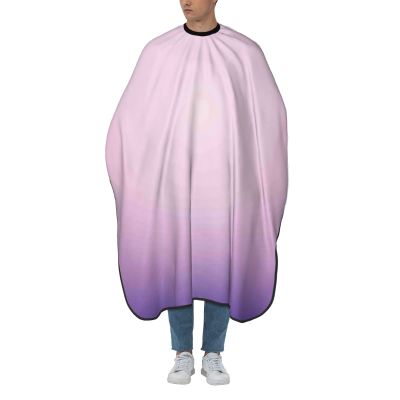 Anti-Static Hair Salon Cutting Cape Compatible with Pink And Purple Ombre Print, Durable Polyester Hair Stylist Haircut Cape, Water Resistant and Breathable Hair Caps for Cutting/Coloring/Perming