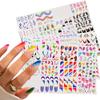 48patterns NailMAD French Tips Nail Art Stickers Water Transfer Nail Decals Colorful Swirls NailWater Slider Geometric Love Heart Nail Designs Accessories Acrylic Nail Supply view 1