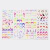 48patterns NailMAD French Tips Nail Art Stickers Water Transfer Nail Decals Colorful Swirls NailWater Slider Geometric Love Heart Nail Designs Accessories Acrylic Nail Supply view 3