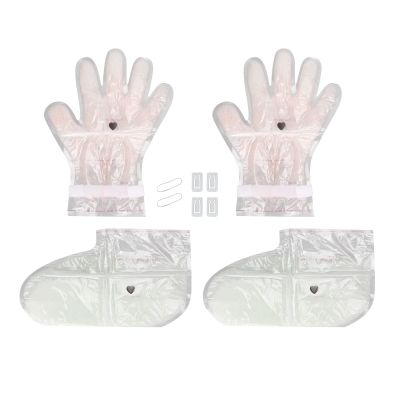 Paraffin Bath Mitts, Hand Gloves and Foot Socks Mask Set, Skin Repair Exfoliation Hydrating Mild with Vitamins Collagen SPA Hand Foot Mask for Dry Skin