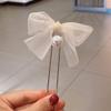 qbodp 4 Pieces U Shape Hair Fork Pearl Bow Hair Chopsticks Elegant Hair Pins Stick Fashion Chopsticks Hair Accessories for Women Buns,Black and White view 3