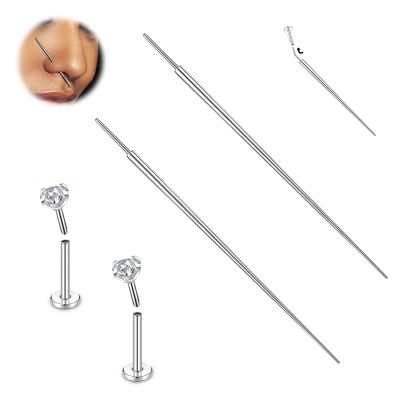 BodyAce G23 Titanium Threadless Piercing Taper, 14G 16G 18G Piercing Taper Insertion Pin, Body Piercing Stretching Kit Assistant Tool for Nose/Ear/Navel/Lip/Eyebrow [18G(1.0mm)]