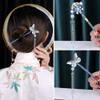 qbodp Cloisonne Butterfly Hair Sticks Dangle,Tassel Chain Hair Chopsticks Elegant Hair Pins Stick Chinese Classical Chopsticks Hair Accessories for Thick Hair view 4