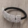 Luxshiny 4pcs Rhinestone Hair Ties for Girls Elastic Stretch Bands Chic Ponytail Holders No-crease Ribbon Hair Accessories for Parties and Everyday Use view 4