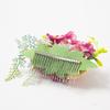 qbodp 2 Pieces Faux Floral Hair Clip Barrette Seaside Vacation Photoshoot Hair Accessories Hair Comb Elegant Flower Hair Pins Comb for Bridal Hairstyle,Yellow view 2