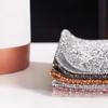 FOMIYES Nail Art Rhinestone Table Mat Nail Cover Sparkling Diamonds for Manicure Station and Enthusiasts Light Silver Design view 3