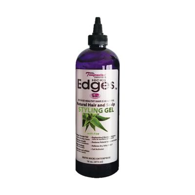 Hicks Edges Curl Activator, Definer Twist, Dry and Release Styling Gel with Aloe, Nourishing Scalp-Soothing Formula for Vibrant Healthy Hair (16 oz)
