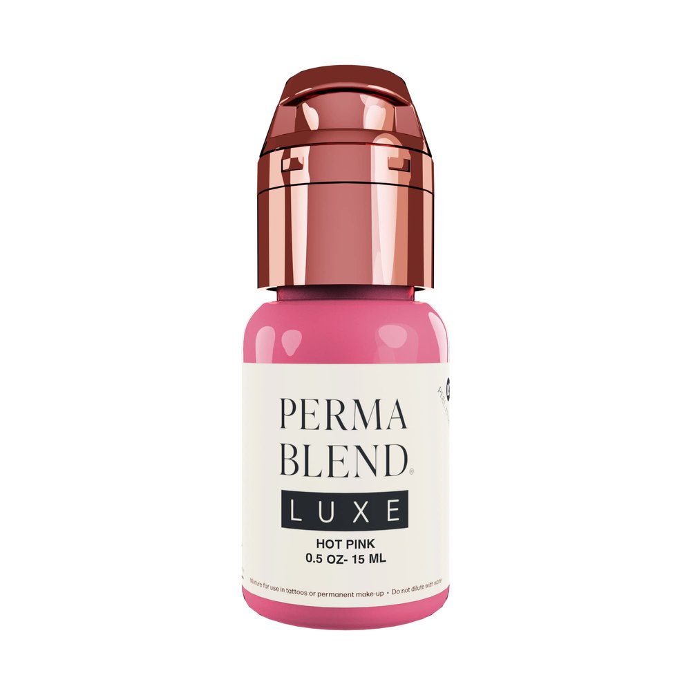 Perma Blend Luxe - Hot Pink - Microblading Ink to Enhance Lip Color - Lip Tattoo & Lip Blushing Supplies for Permanent Lip Color - Bright Pink Lip Blush - Vegan (0.5 oz)