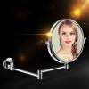 BhjKL Wall Mount Makeup Bathroom Mirror, 8'' Double Sided1x/ 10x Magnification, Cosmetic Mirror, 360 Swivel Vanity Mirror Extension (Silver) view 2