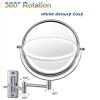 BhjKL Wall Mounted Makeup Mirror, 360 Swivel Bathroom Mirror, 8 Inch 1x/10x Magnifying Vanity Mirror, Cosmetic Mirror, Extendable (Silver) view 4