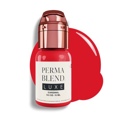 Perma Blend Luxe - Cardinal - Vegan Lip Tattoo Ink - Vibrant, True Red Microblading Pigment - for Lip Blush & Permanent Makeup - Cruelty-Free (0.5 oz)