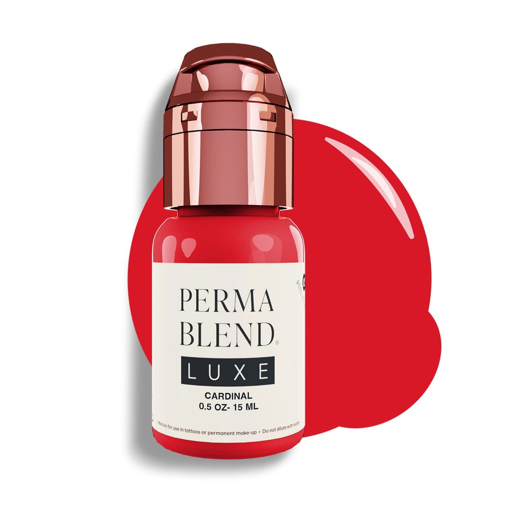 Perma Blend Luxe - Cardinal - Vegan Lip Tattoo Ink - Vibrant, True Red Microblading Pigment - for Lip Blush & Permanent Makeup - Cruelty-Free (0.5 oz)
