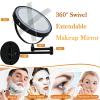BhjKL Wall Makeup Mirror, Cosmetic Mirror,1X 10X Magnification, Wall Mounted 8 Inch Vanity Mirror, Bathroom Mirror 360 Swivel Extension (Silver) view 4