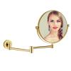 BhjKL Wall Mount Makeup Bathroom Mirror, 8'' Double Sided1x/ 10x Magnification, Cosmetic Mirror, 360 Swivel Vanity Mirror Extension (Gold) view 1